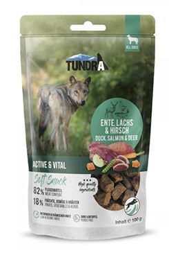 TUNDRA dog snack Duck, Salmon, Game Active&Vital 100g PRODEJNA