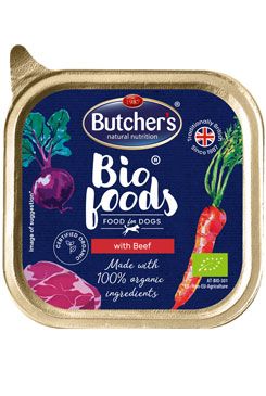 Butcher's Dog Bio Foods s hovězím vanička 150g PRODEJNA