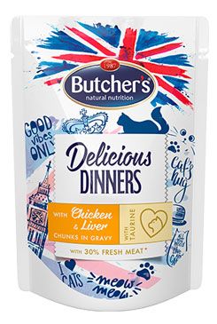 Butcher's Cat Delic. Dinner kuře+játra kapsa100g PRODEJNA