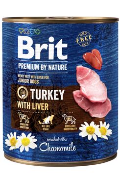 Brit Premium Dog by Nature konz Turkey&Liver 800g