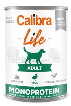 Calibra Dog Life konz.Adult Duck with rice 400g