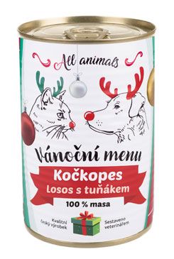 All Animals kočkopes Vánoční menu losos s tuňákem 400g PRODEJNA