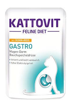 Kattovit Cat Gastro kuře a rýže kapsa 85g prodejna