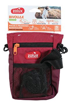 Kapsička na pamlsky BIVOUAK s popruhem červená Zolux PRODEJNA