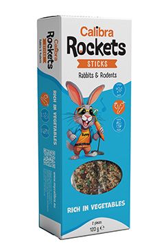 Calibra Rockets Sticks Rabbits&Rodents Vegetables 120g PRODEJNA