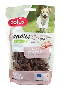 Pochoutka pes CANDIES kostičky šunkové 150g Zolux PRODEJNA