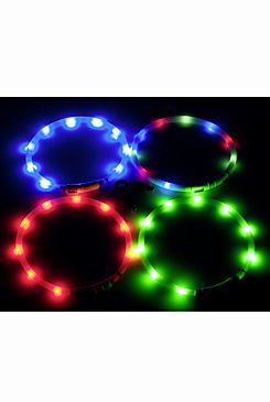 Obojek USB Visio Light LED nabíjecí 70cm modrý KAR