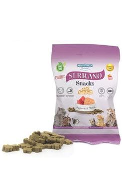 Serrano Snack for Cat-Salmon&Tuna-AntiHairball 50g PRODEJNA
