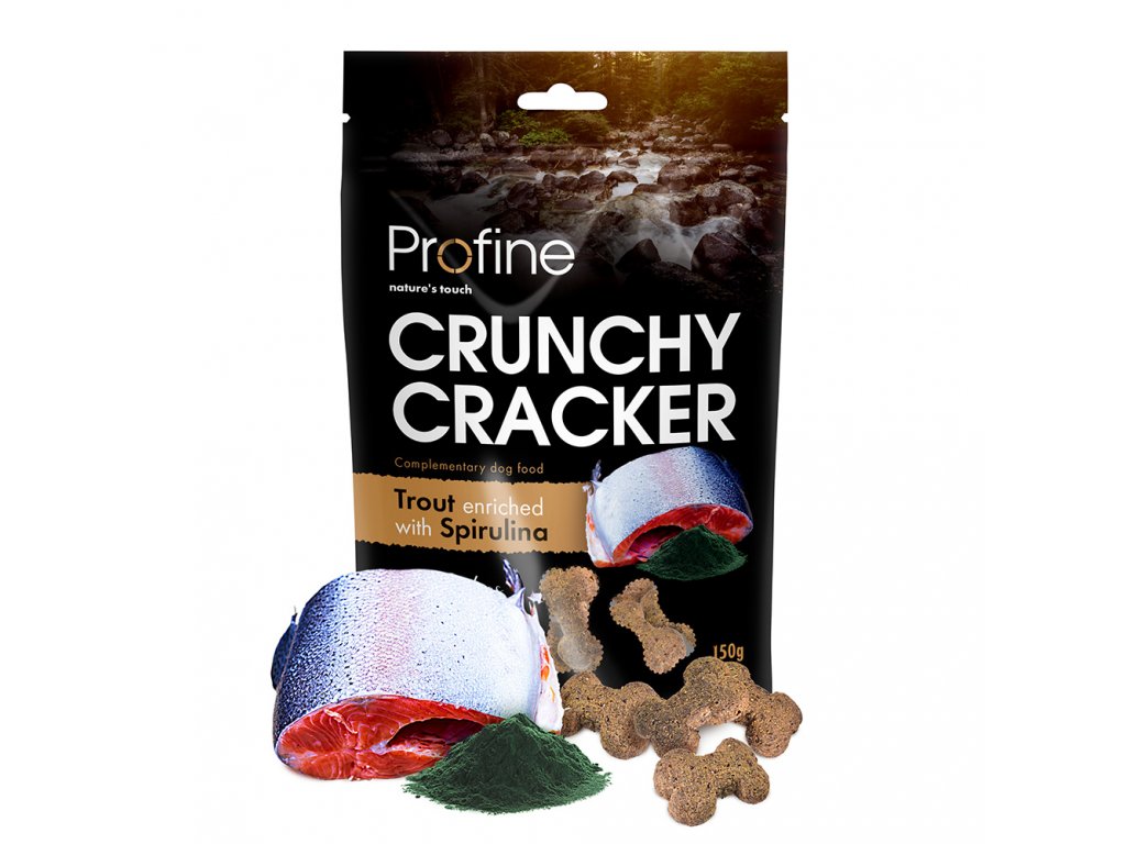 Profine Dog Crunchy Cracker Trout enriched with Spirulina 150 g