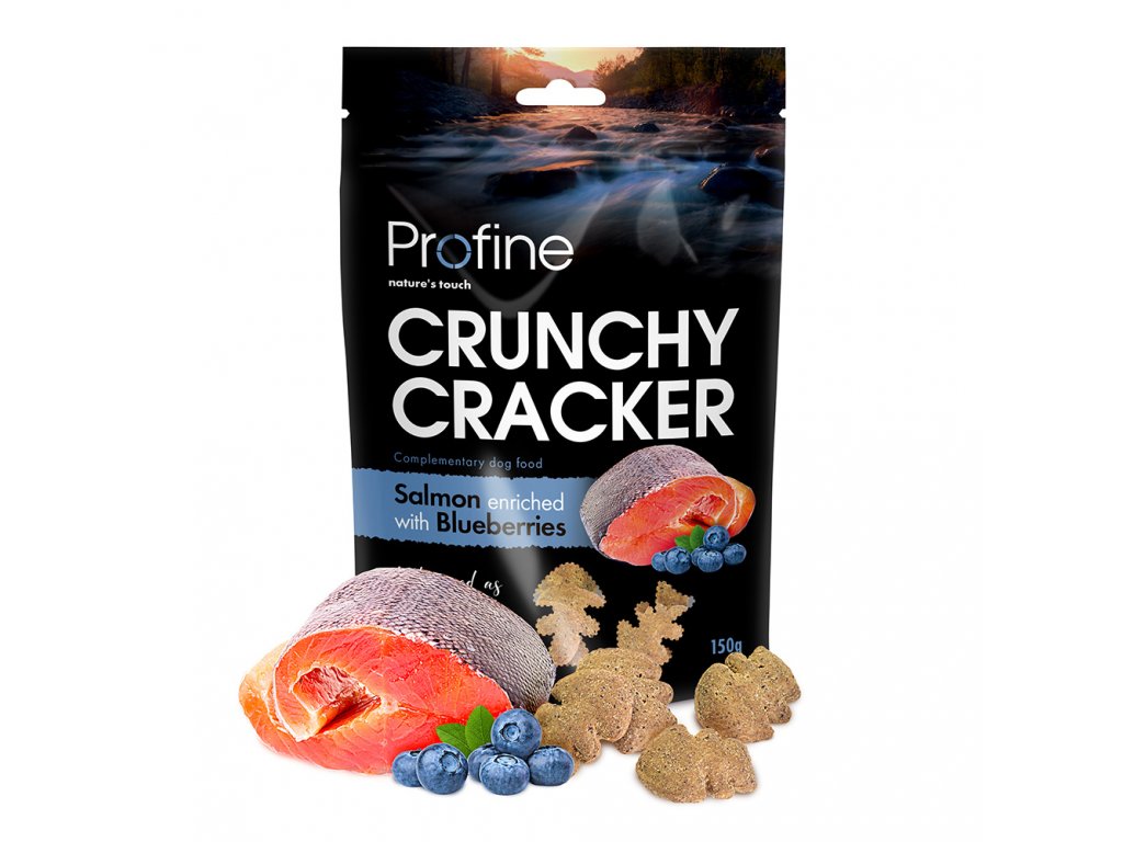 Profine Dog Crunchy Cracker Salmon enriched with Blueberries 150 g