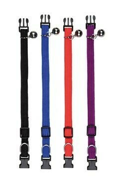 Obojek kočka nylon elast. s rolničkou 10 x 20-33 cm mix TR PRODEJNA