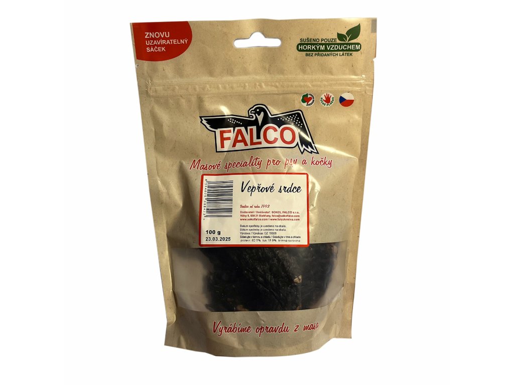 Vepřové srdce sušené 100g