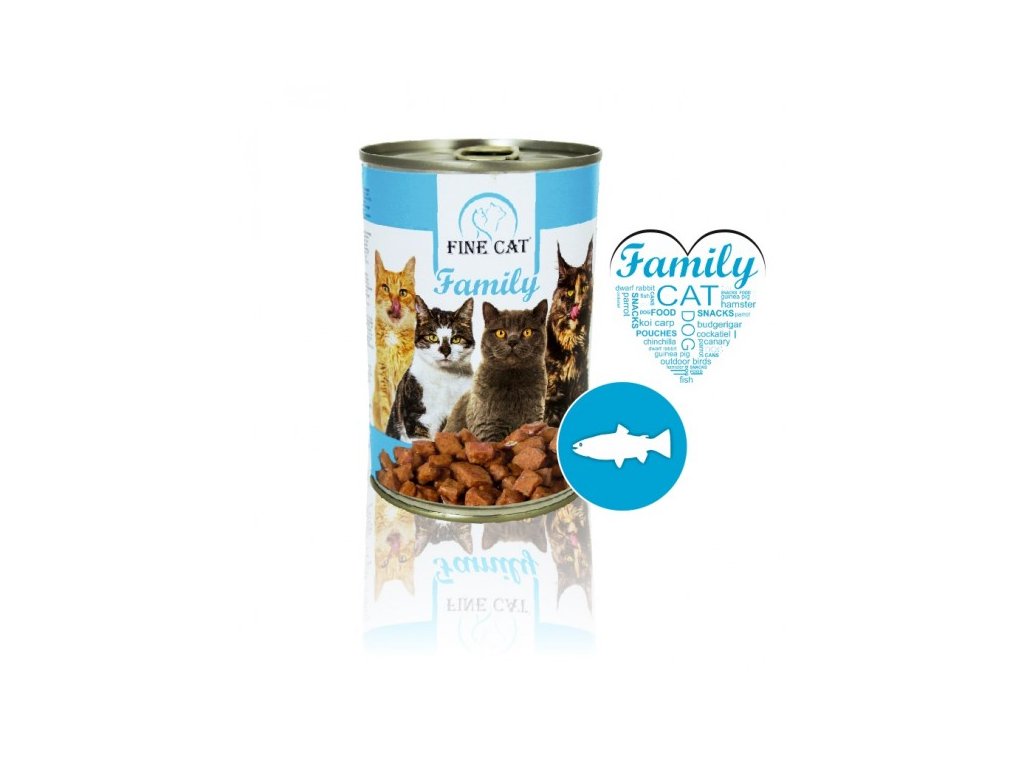 FINE CAT Family konzerva pro kočky s RYBOU 415g