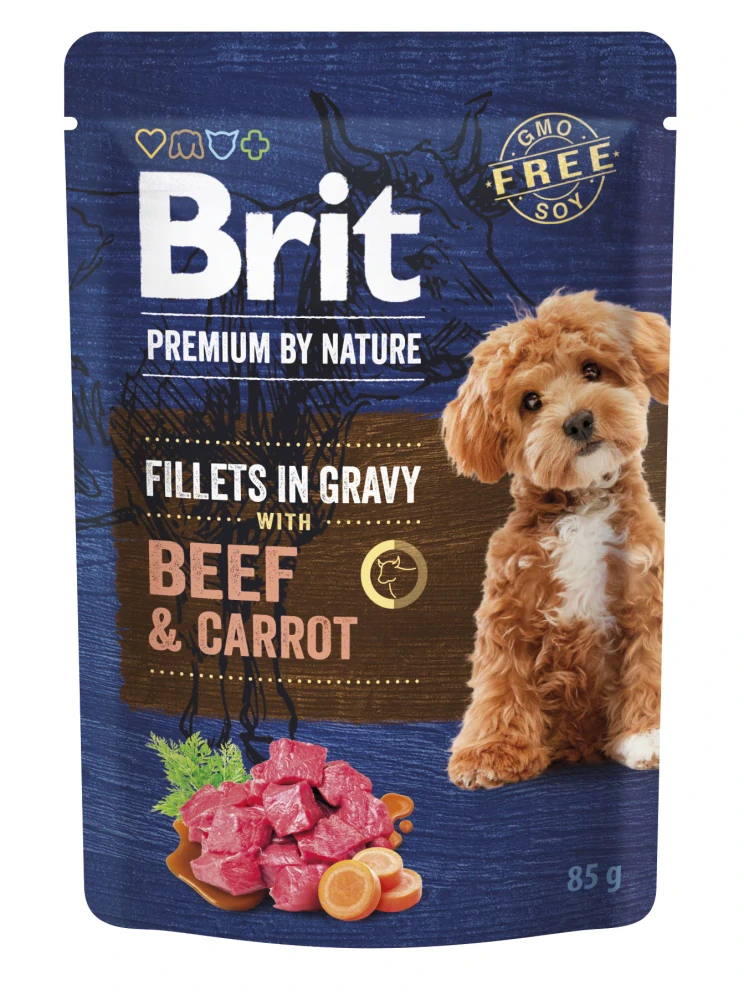 Brit Premium Dog Fillets Gravy Beef&Carrot 85g PRODEJNA