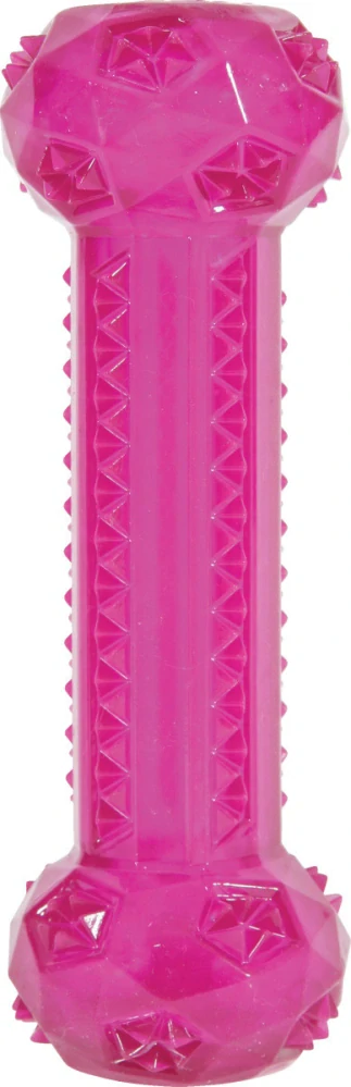 Hračka pes STICK TPR POP kost 15cm růžová Zolux