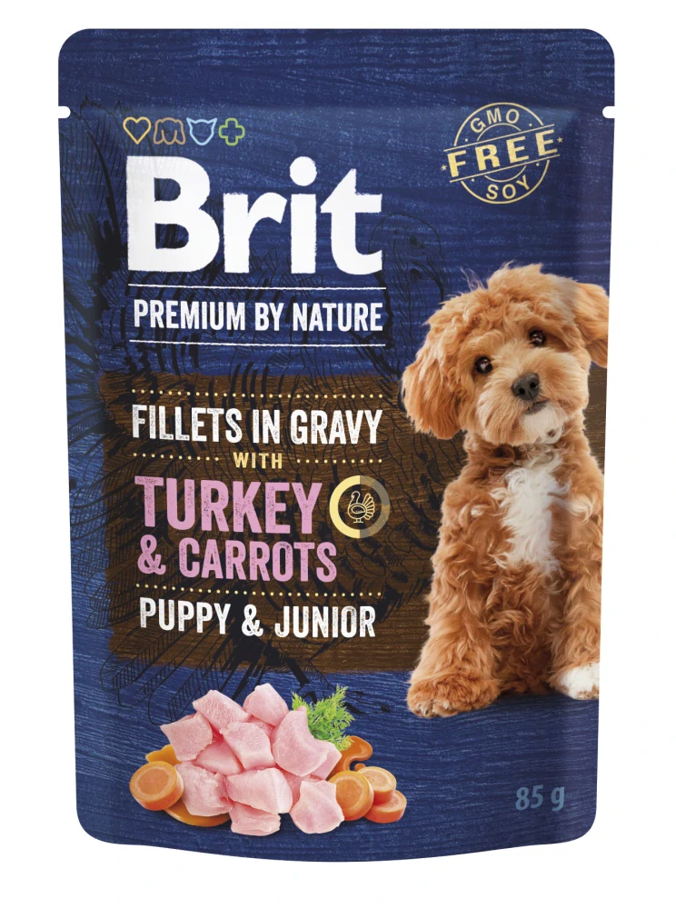 Brit Premium Dog Puppy Fillets Gravy Turkey&Carrots85g prodejna