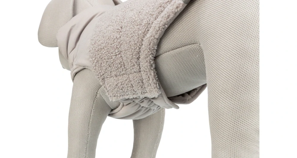 Zimní vesta AJOU s kožíškem, šedá XS: 27cm, hruď: 37-43cm, krk: 32cm PRODEJNA