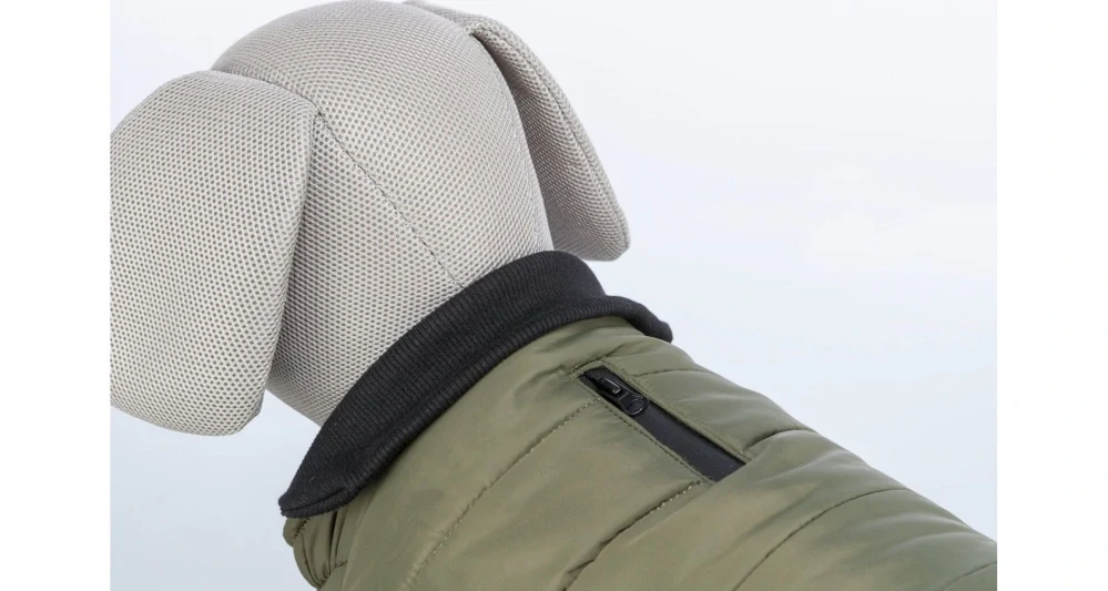 Prošívaná vesta ARLAY, khaki S:40cm, hruď:54cm, krk:42-50cm PRODEJNA