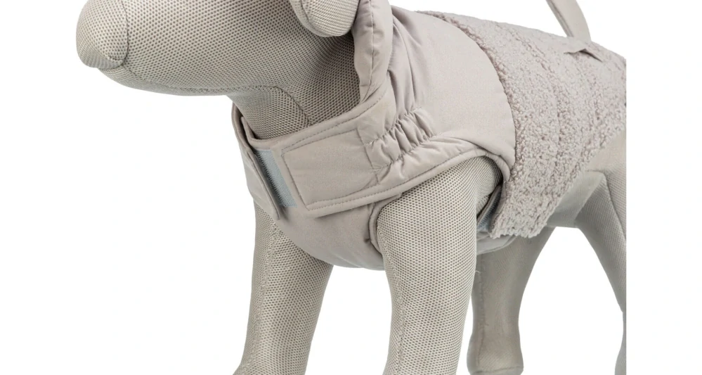 Zimní vesta AJOU s kožíškem, šedá XS: 27cm, hruď: 37-43cm, krk: 32cm PRODEJNA