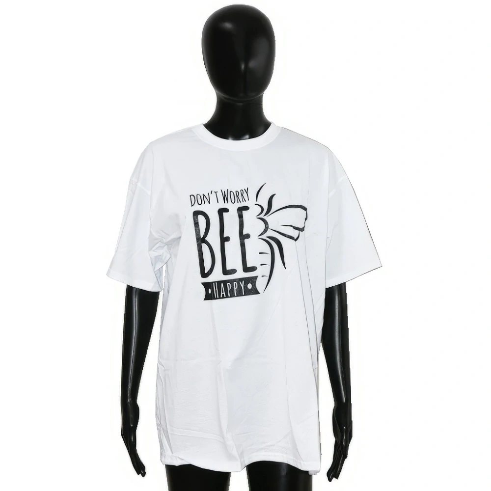 Včelařské tričko ApiSina Bee happy, bílé
