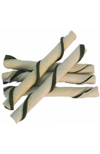 Magnum Rawhide roll stick GREEN/WHITE 5" 12,5cm 40ks