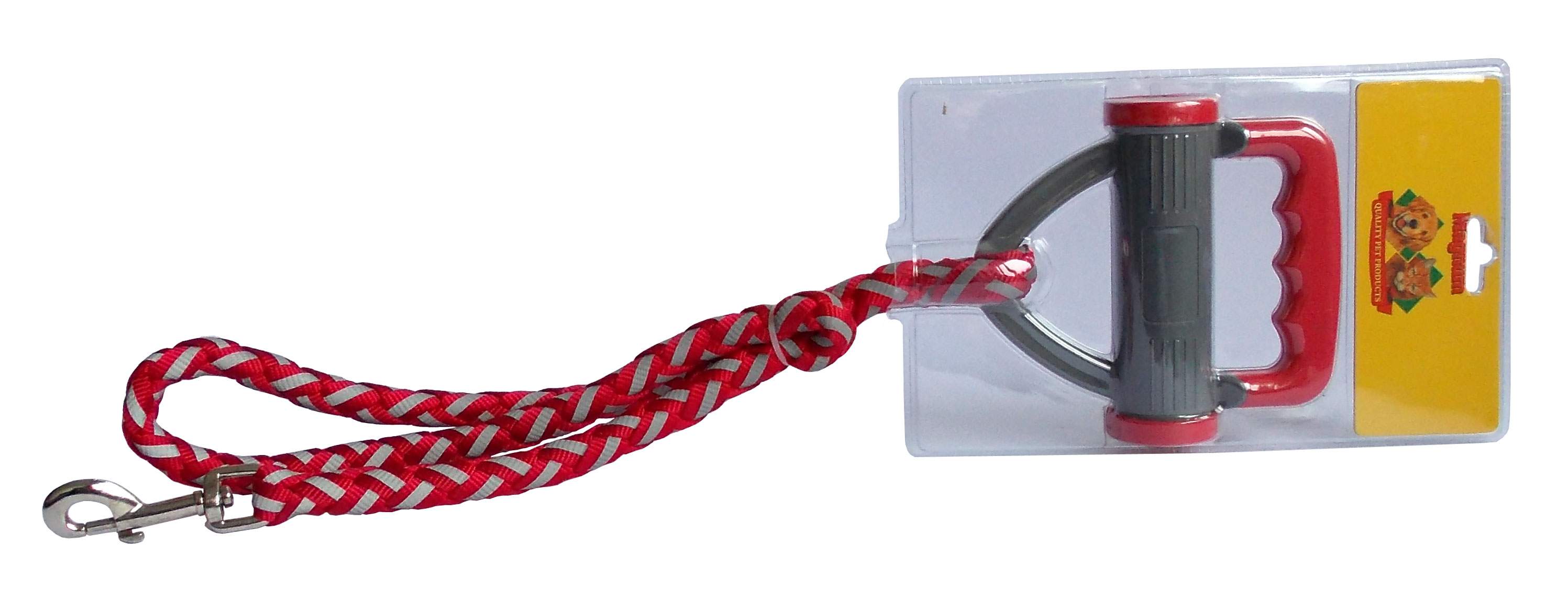 Vodítko splétané reflexní s cest. miskou a sáčky 10mm x 120cm AKCE