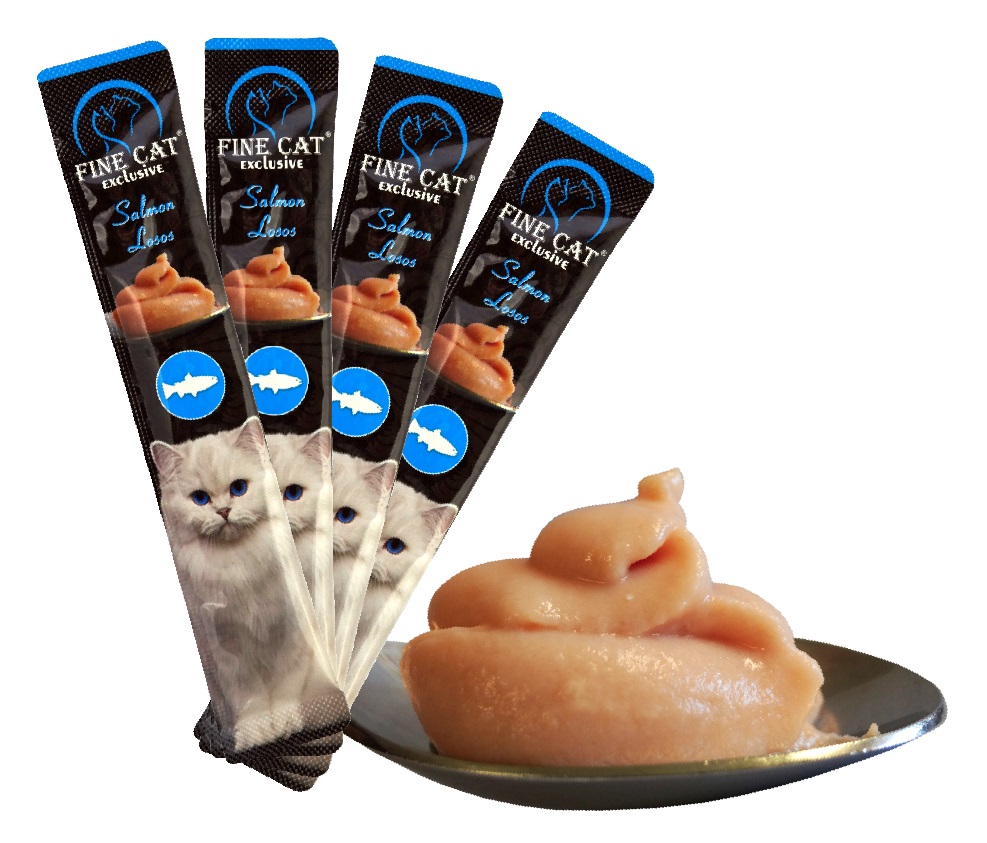 Fine Cat Exclusive Krémová svačinka pro kočky LOSOS 4x15g PRODEJNA