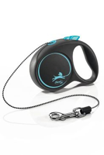 Vodítko FLEXI Black Design XS lanko 3m/8kg modrá