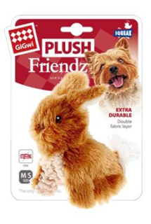Hračka pes GiGwi Plush Friendz králiček hnědy plyš PRODEJNA