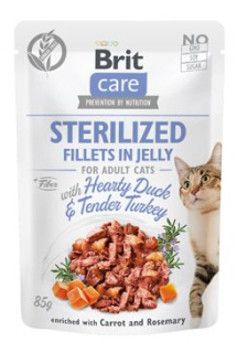 Brit Care Cat Fillets in Jelly Steril Duck&Turkey 85g PRODEJNA