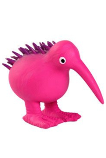 Hračka pes WHISTLE latex,pískací,růžová 13,5cm Kiwi