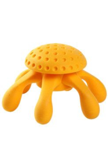 Hračka pes OCTOPUS MAXI plov. z TPR oranžová Kiwi