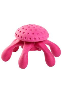 Hračka pes OCTOPUS MAXI plov. z TPR růžová Kiwi