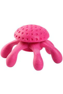 Hračka pes OCTOPUS MINI plov. z TPR růžová Kiwi