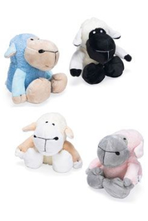 Hračka pes Ovečka pískací 21cm plyš mix barev KAR