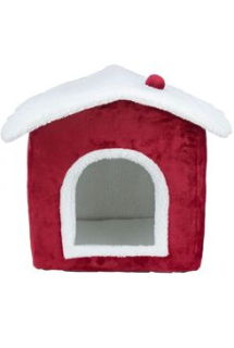 Vánoční pelech-domek Xmas NEVIO plyš 35x45x48cm TR