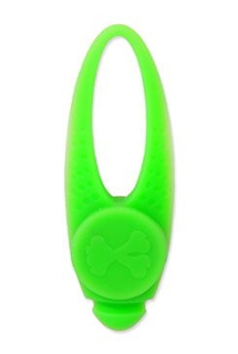 Přívěsek na obojek Dog Fantasy LED silikon zelený 8cm