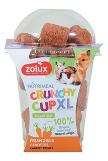 Pochoutka CRUNCHYCUP XL mrkev 110g Zolux prodejna