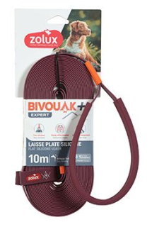 Vodítko pes BIVOUAK ploché,silik.15mm/10m červenáZolux