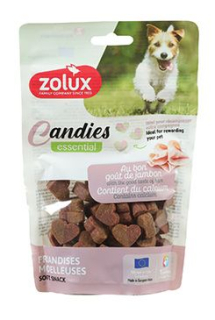 Pochoutka pes CANDIES Mini srdíčka vápník 150g Zolux PRODENA
