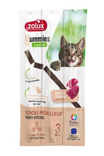 Pochoutka kočka YUMMIES jehněčí s rýží 3ks Zolux PRODEJNA
