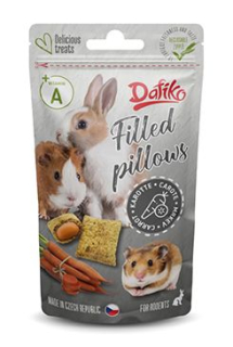 Dafiko plněné polštářky pro hlodavce mrkev 40g PRODEJNA