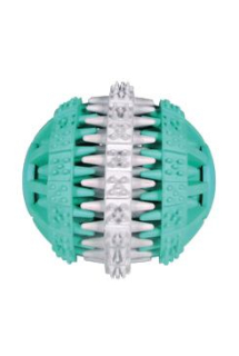 Hračka pes Míč s mátou 7,5cm zelená/bílá HipHop