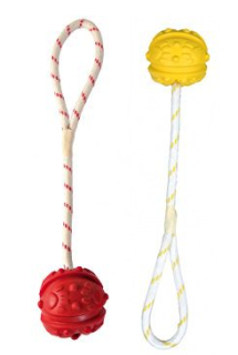 Hračka pes Míč plovoucí na šňůrce 4,5cm/35cm TR