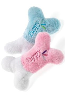 Hračka pes Kost pískací Puppy 13cm plyš KAR