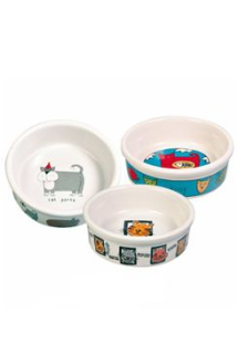 Miska keramická kočka s motivem mix 200ml 11cm TR prodejna