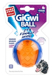 Hračka pes GiGwi Ball míček M transparentní modro/oran prodejna