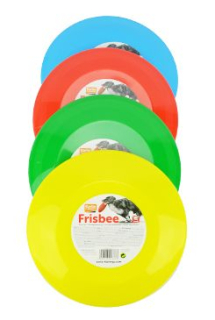 Hračka pes létající talíř plast 23cm různé barvy KAR prodejna