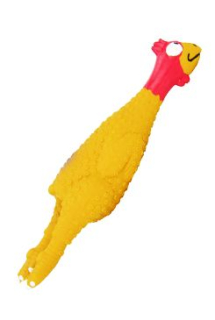 Hračka pes Kuřátko latex se zvukem 14,5cm HipHop 1ks prodejna