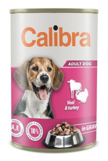 Calibra Dog konz.Veal&turkey in gravy 1240g PRODEJNA